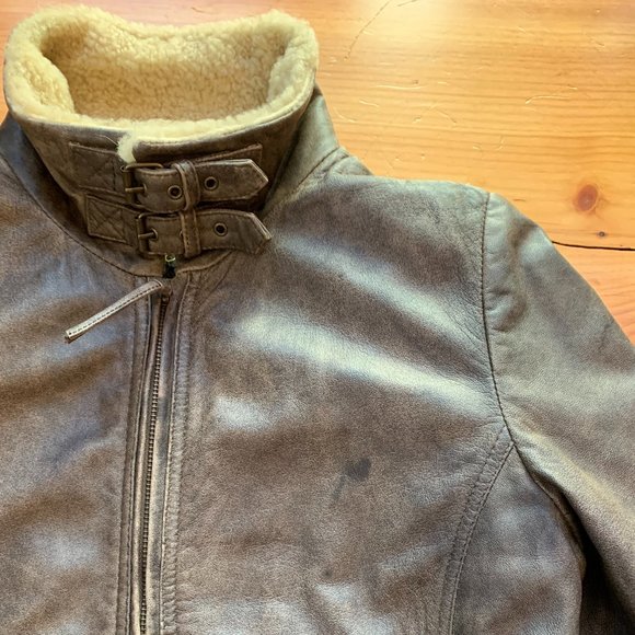 Women's brown leather jacket by Scully, size L - Picture 11 of 11